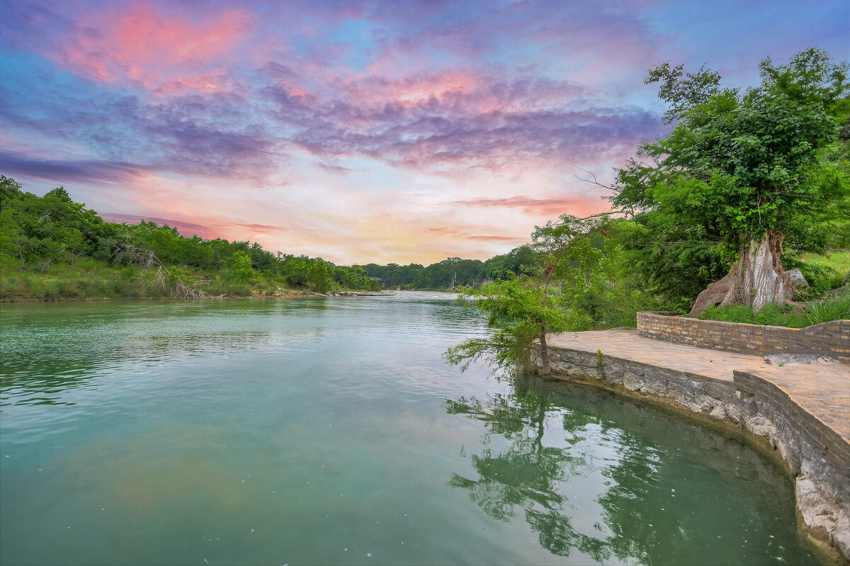 River access to a home in Wimberley Texas