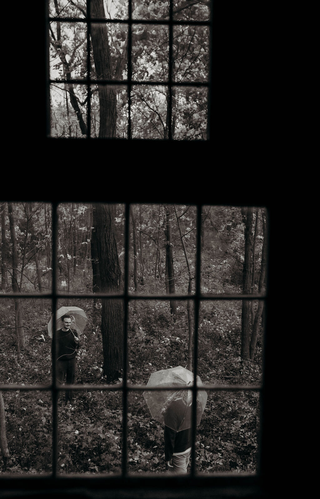 ethereal editorial couples session through the window