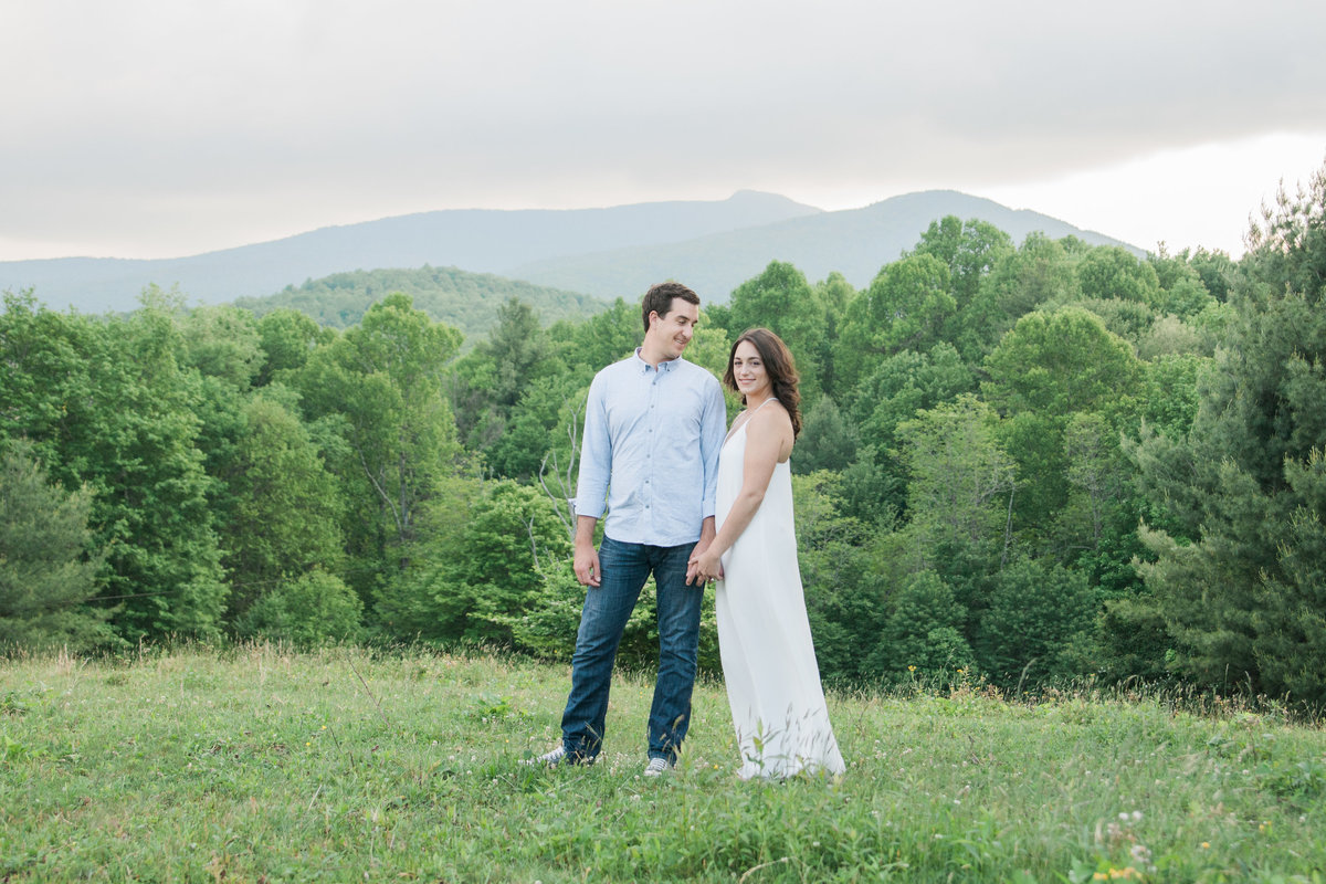 Adventurous engagement photographed at Tanawha Trail by Boone Photographer Wayfaring Wanderer.