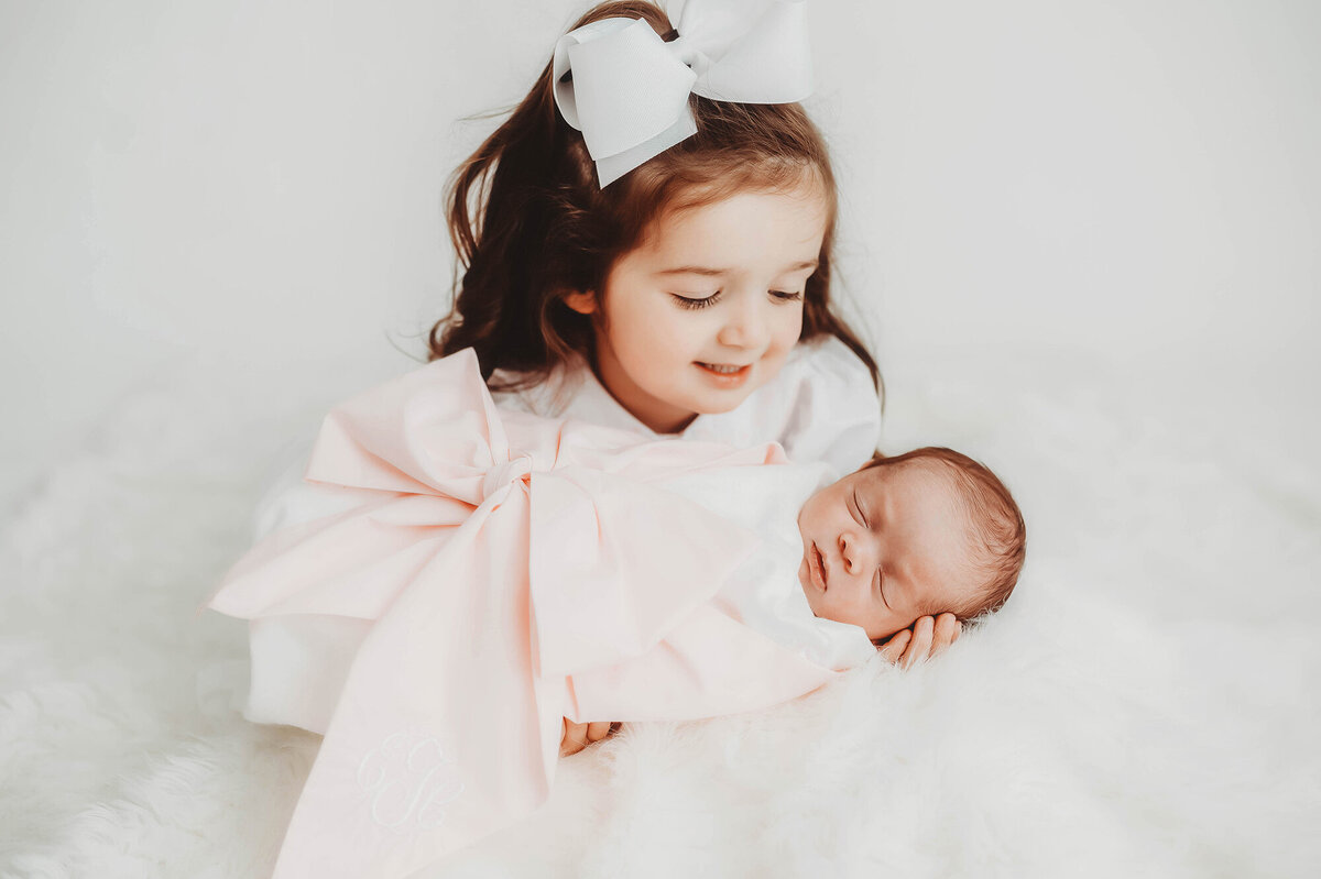 Infant posed for Newborn Photos in Charleston, SC.