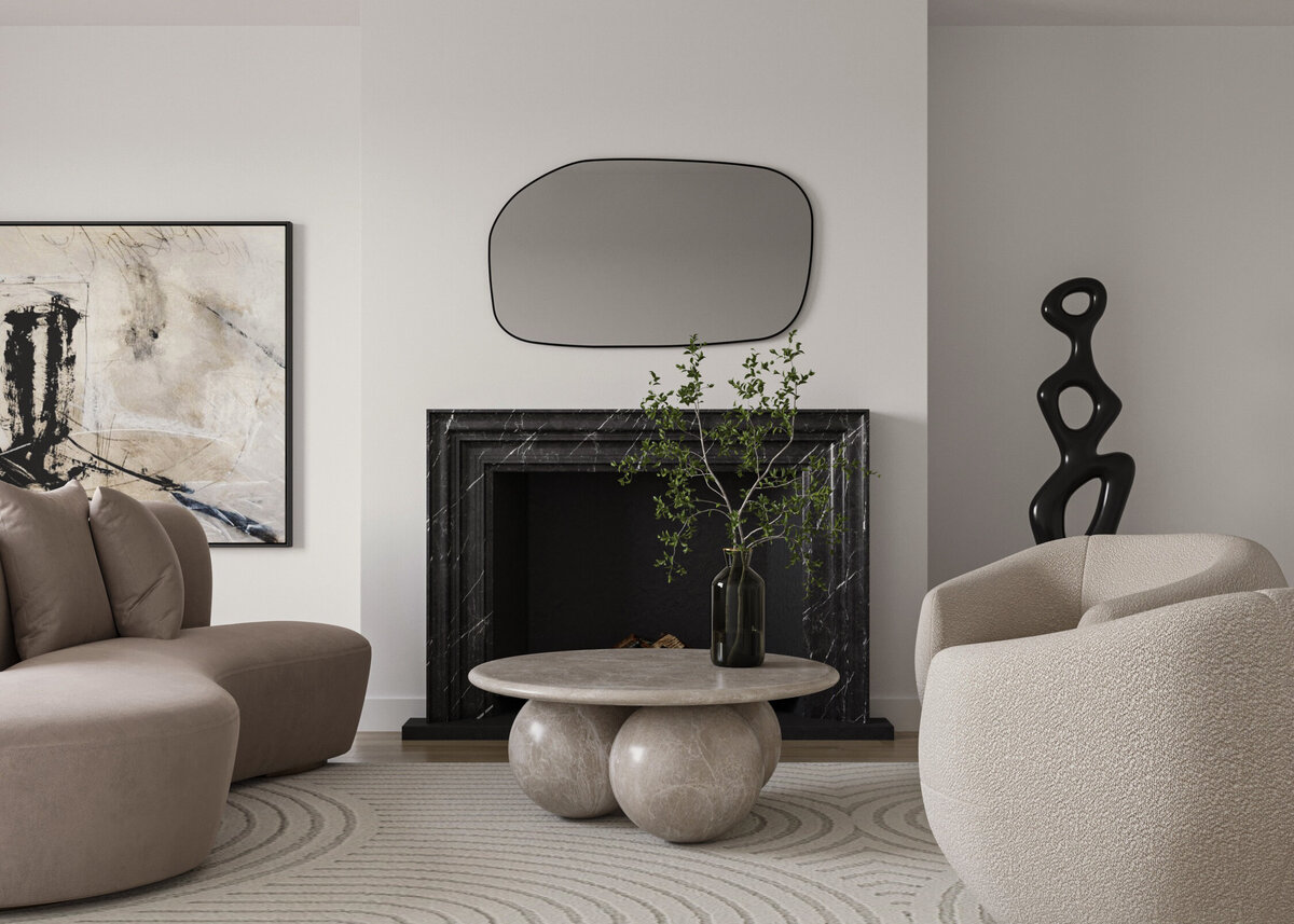 living room 3d render