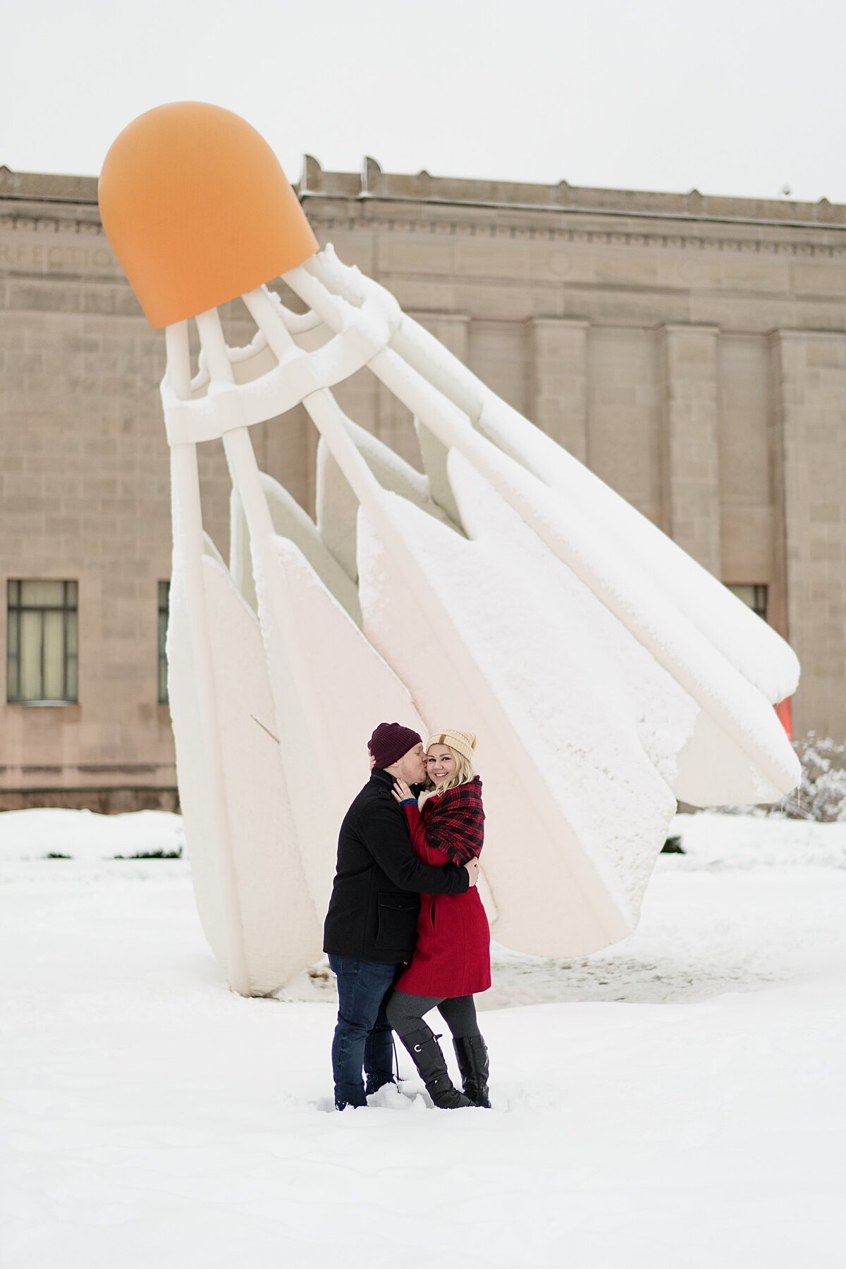 Snowy Engagement Photos at Nelson Atkins- Kansas City, MO- KC Wedding-Photographer-Emily-Lynn-Photography_0007