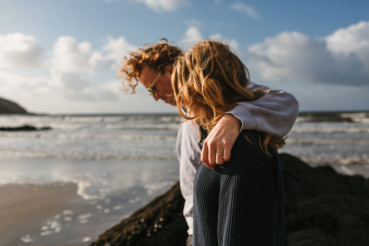 Engagement shoot at Mothecombe in devon