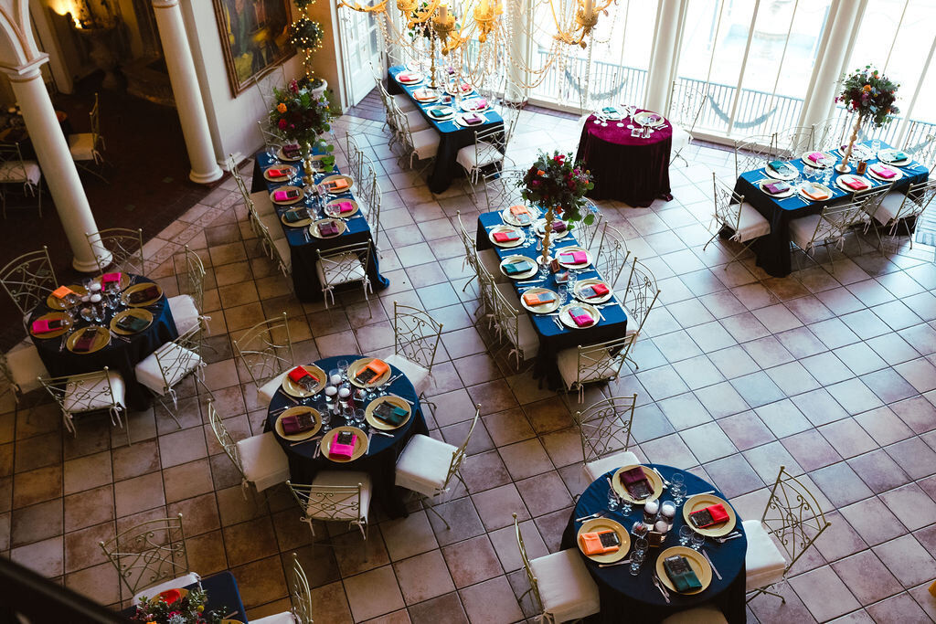 centerpieces reception space wedding
