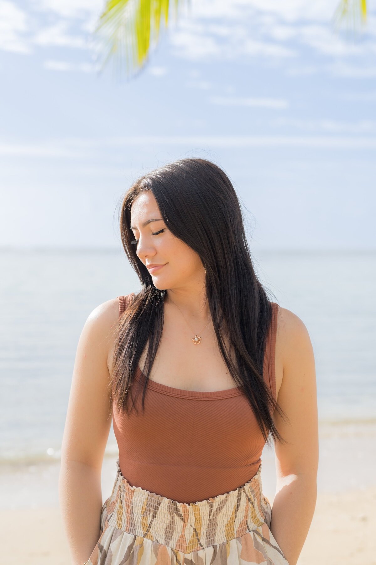 Sunset Oahu senior portrait session