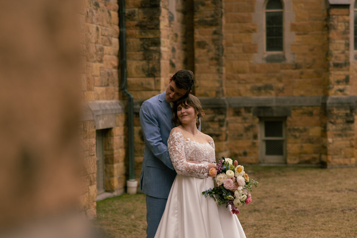 outdoor wedding portraits with bride and groom in Sheridan, WY