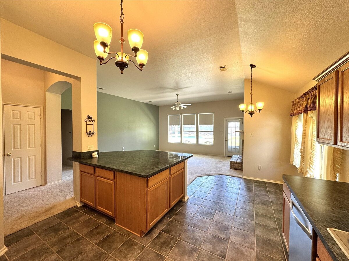 Kitchen Island, 3 bedroom home for sale in Terrell, Texas