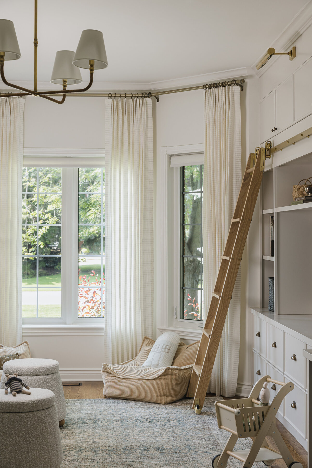 Living room bookshelves