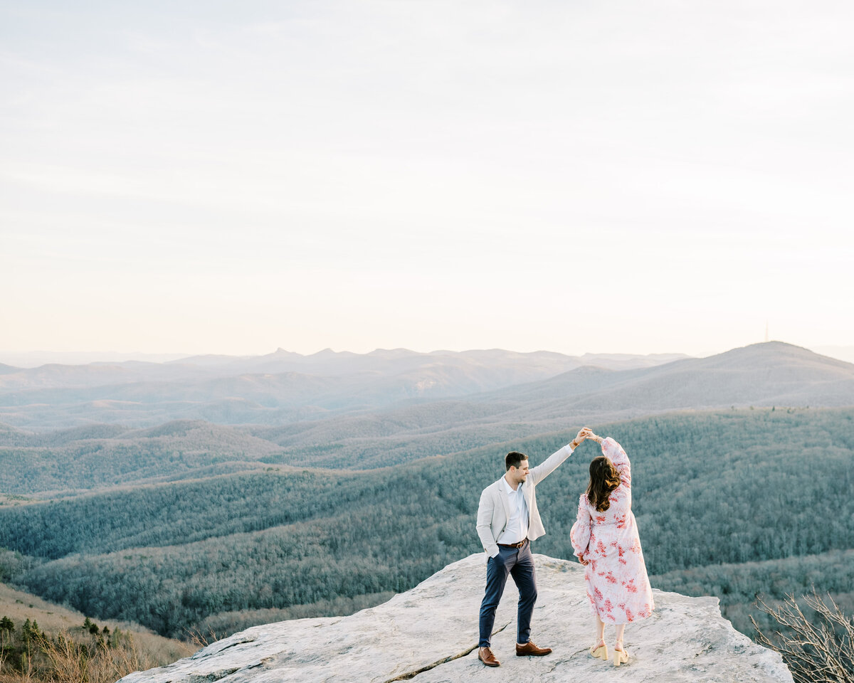 The Fourniers | Grandfather Mountain Engagement-108