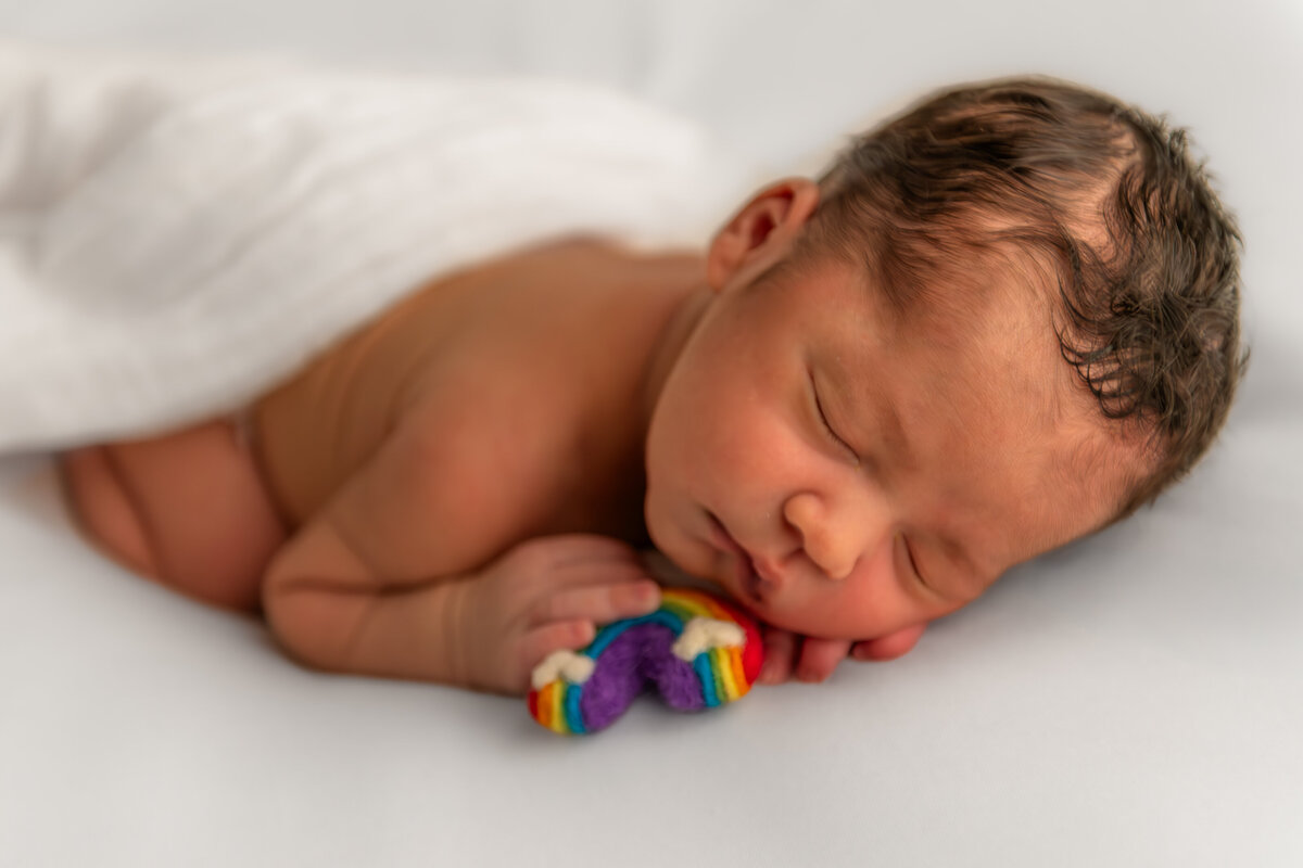 newborn baby asleep for pictures