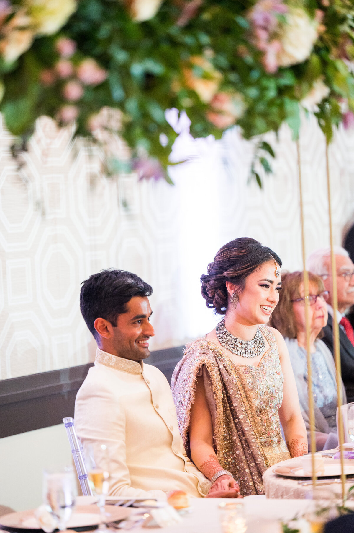 toasts at fairmont hotel wedding reception