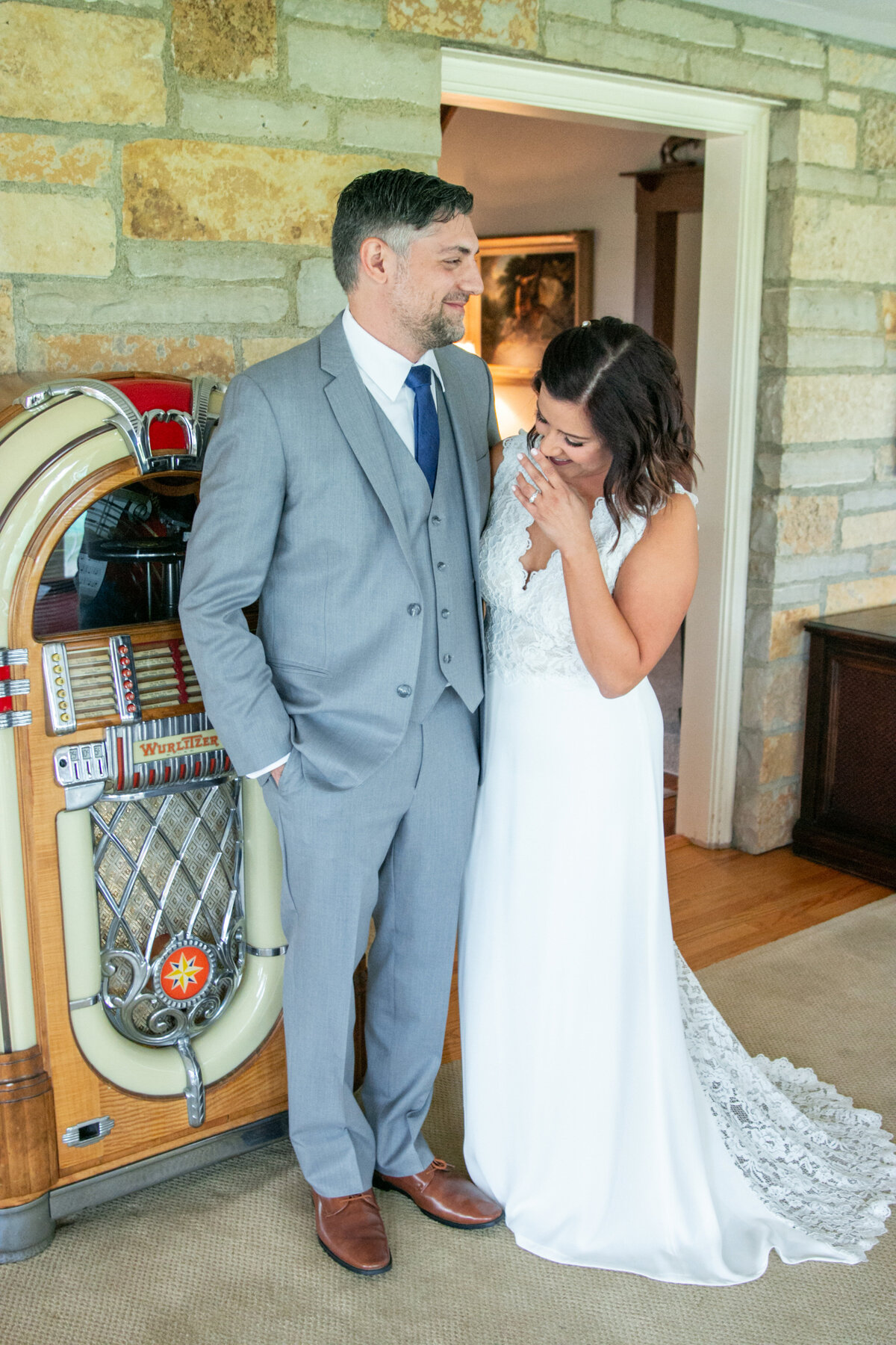 wedding-couple-in-front-of-music-box