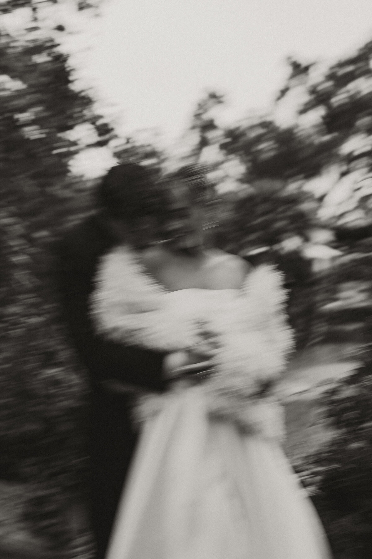 modern blurry wedding photo