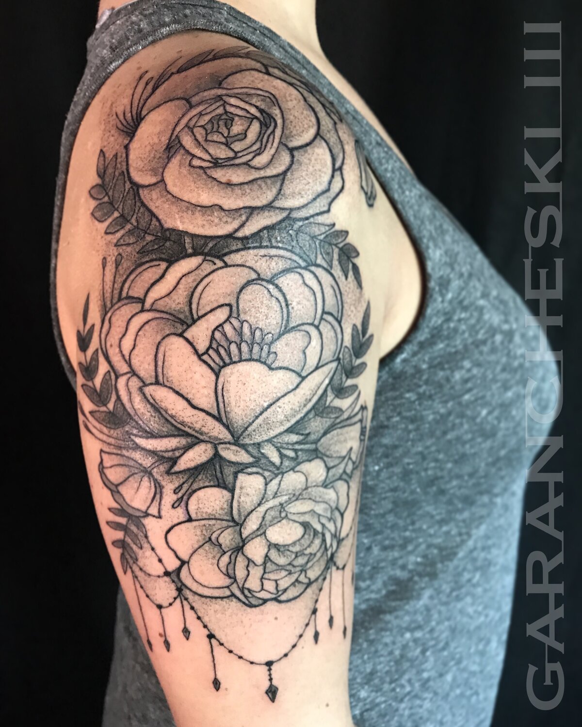 John Garancheski III Best Black and Grey Dotwork Tattoo Artist Maryland DC Virginia Ornamental Henna Mandala Geometric Pattern Linework