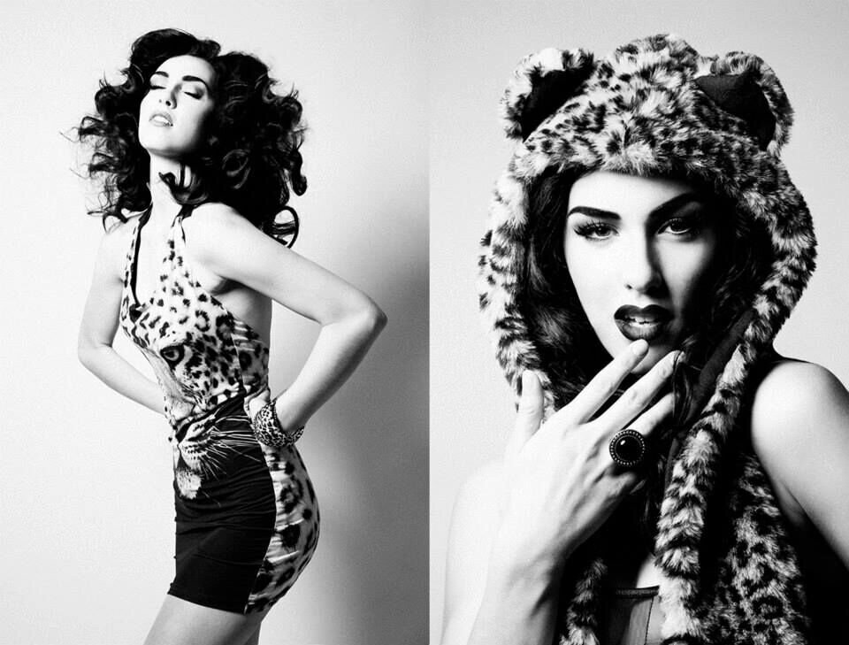Editorial-fashion-model-leopard-black & white