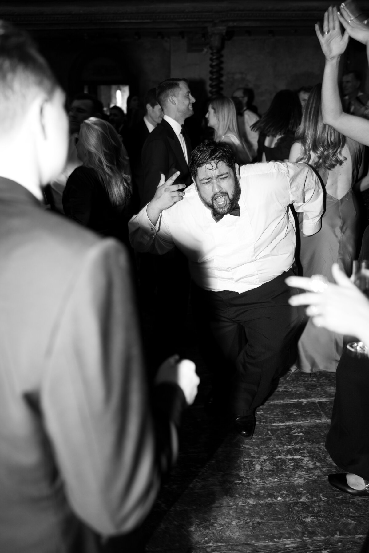 Wedding party at Wilton’s Music Hall, editorial London wedding photographer.