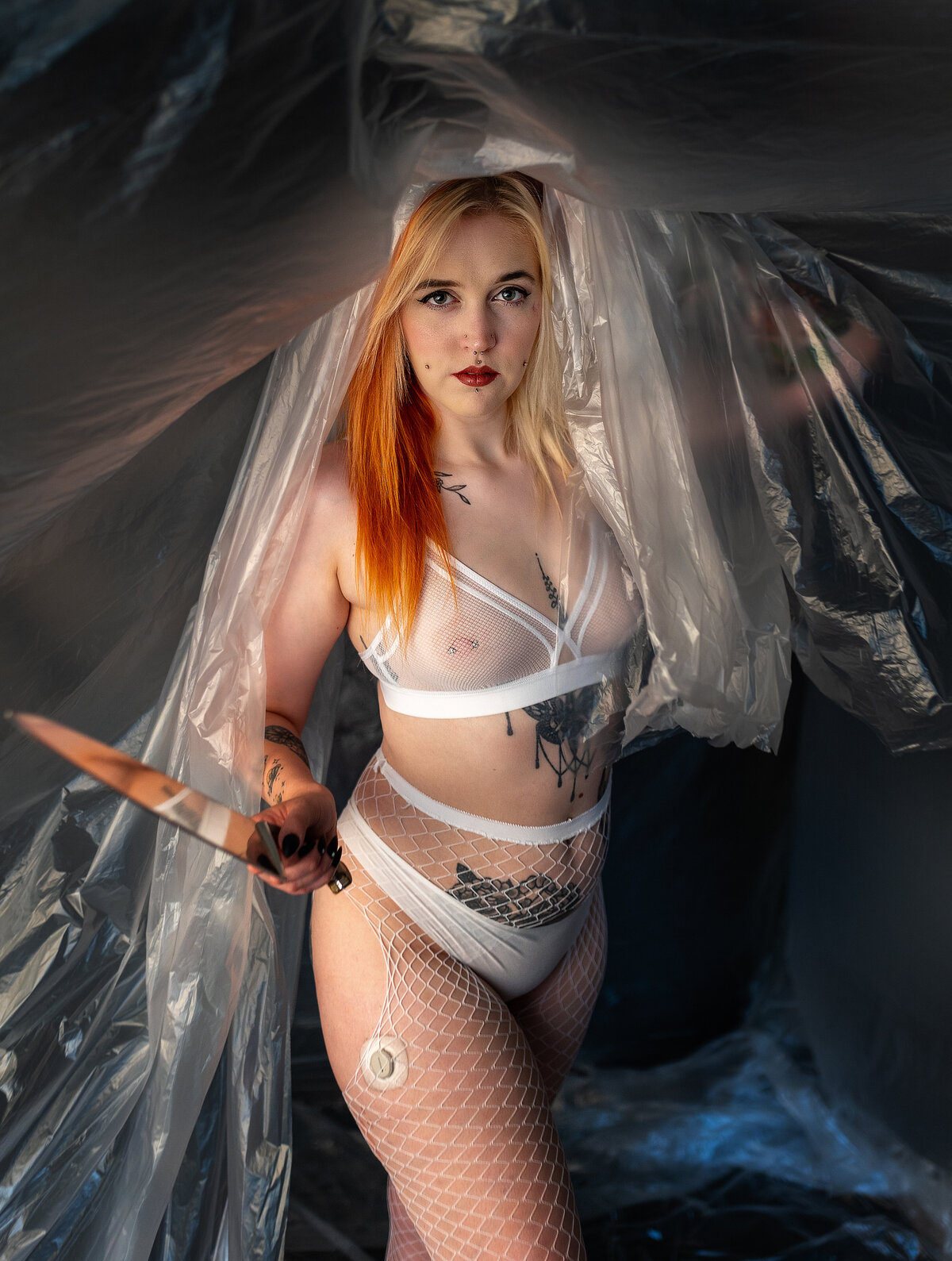 dexter themed boudoir session diabetes boudoir session