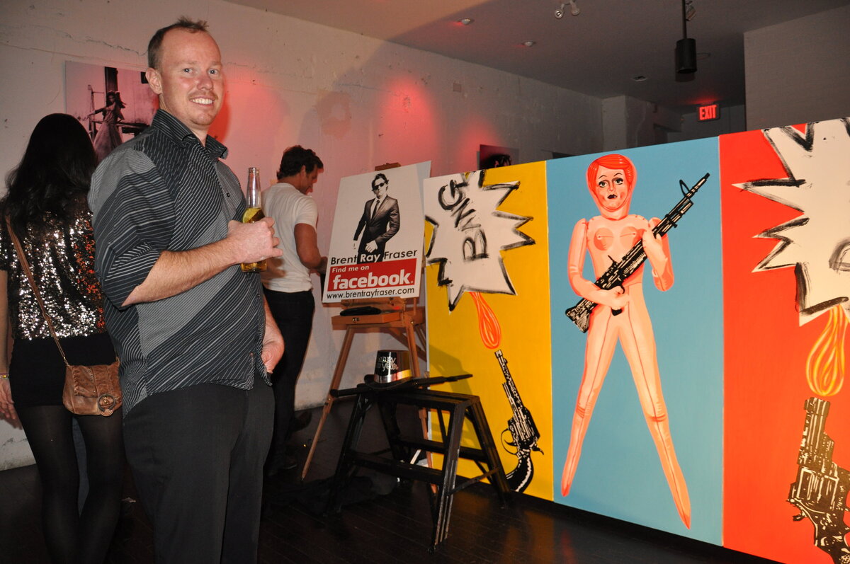 Brent Ray Fraser - New Years Eve Live Penis Painting 2012 05