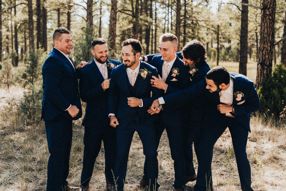 Groomsmen on wedding day