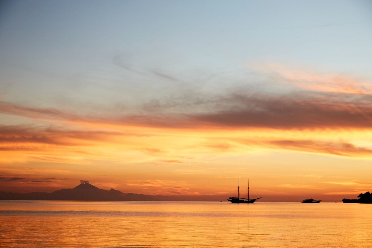Amandira Luxury Yacht Charter Indonesia  Beautiful Sunset