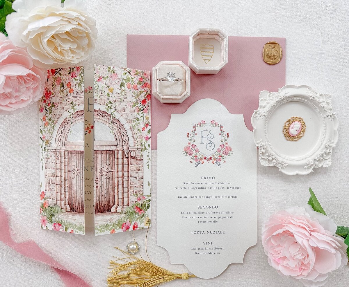 Italian hand made bespoke luxury wedding stationery 