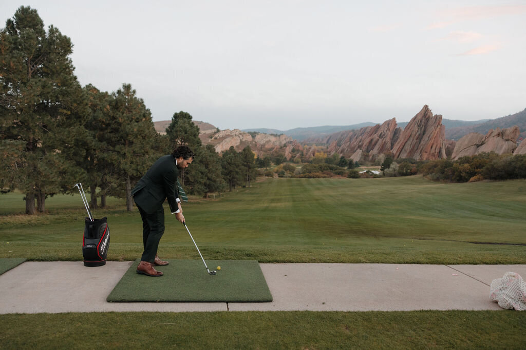 Colorado golf wedding