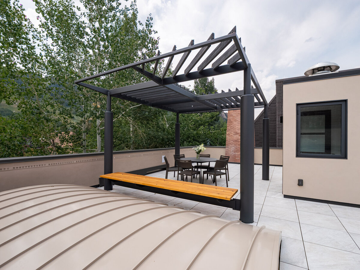 Exterior and interior views of the luxury home at 624 E Hopkins Avenue in Aspen Core, Colorado.