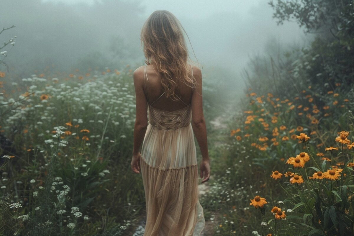 Misty Meadow Wanderer