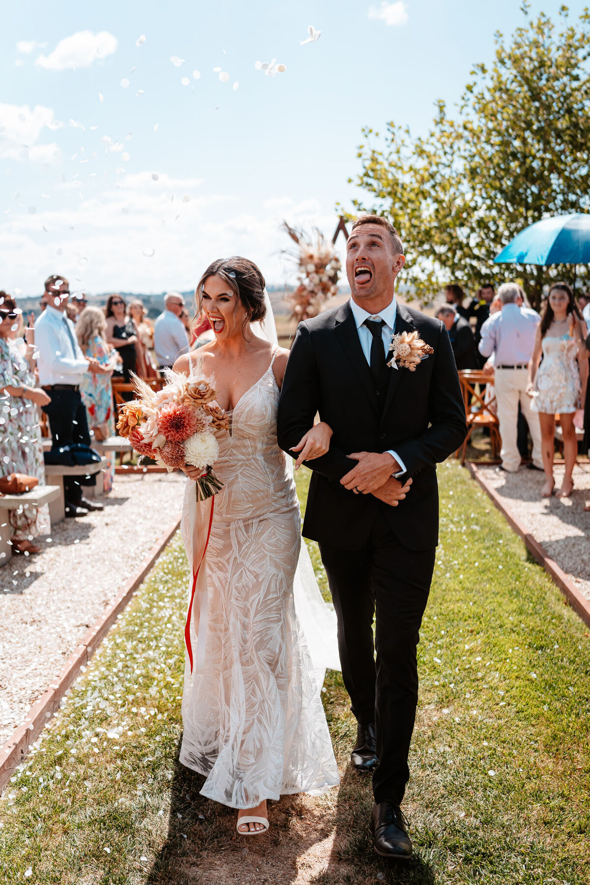 Mikaeley & Lachlan's walks down the aisle as they celebrate their wedding!