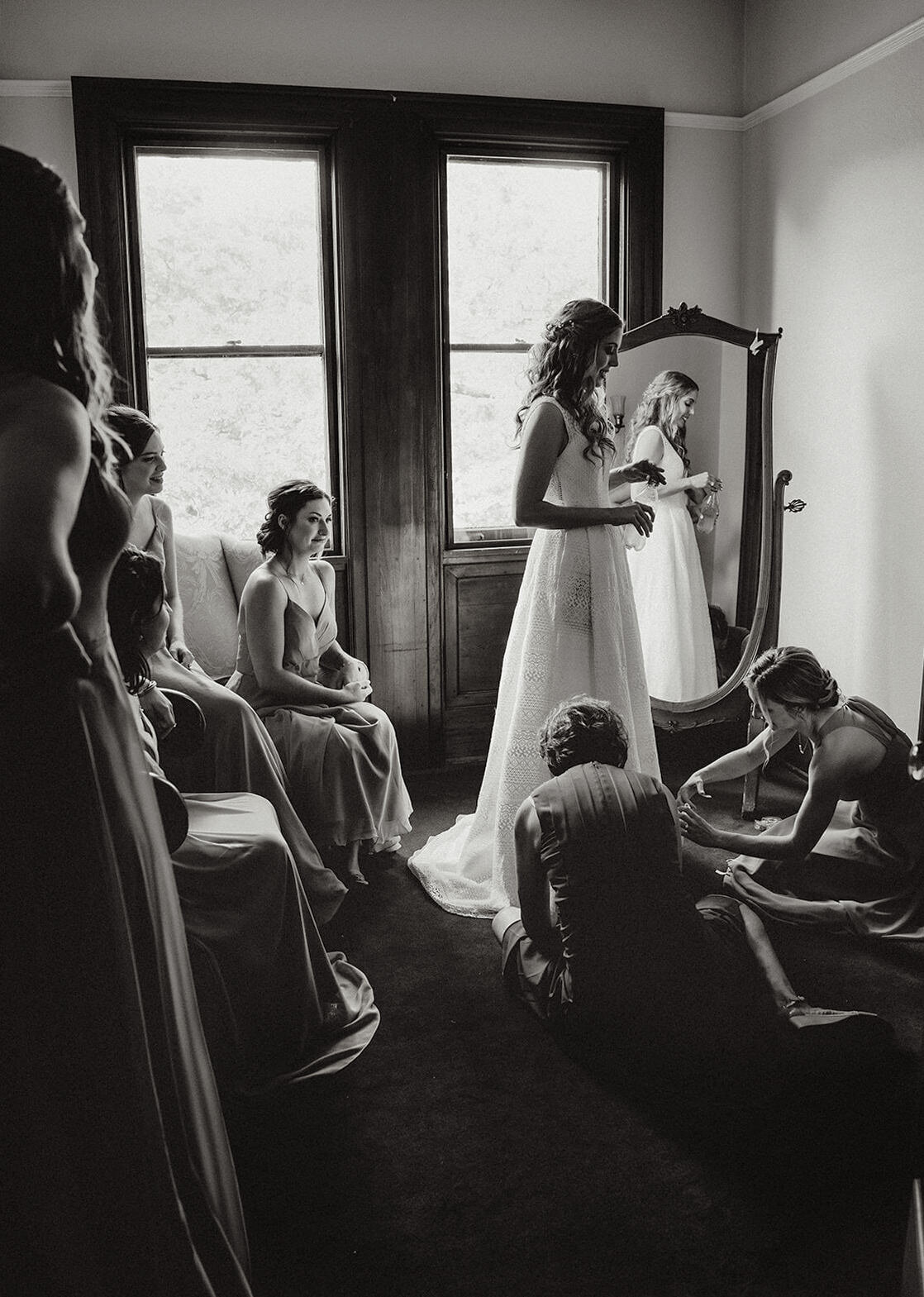 Bride getting ready in Richmond, VA.