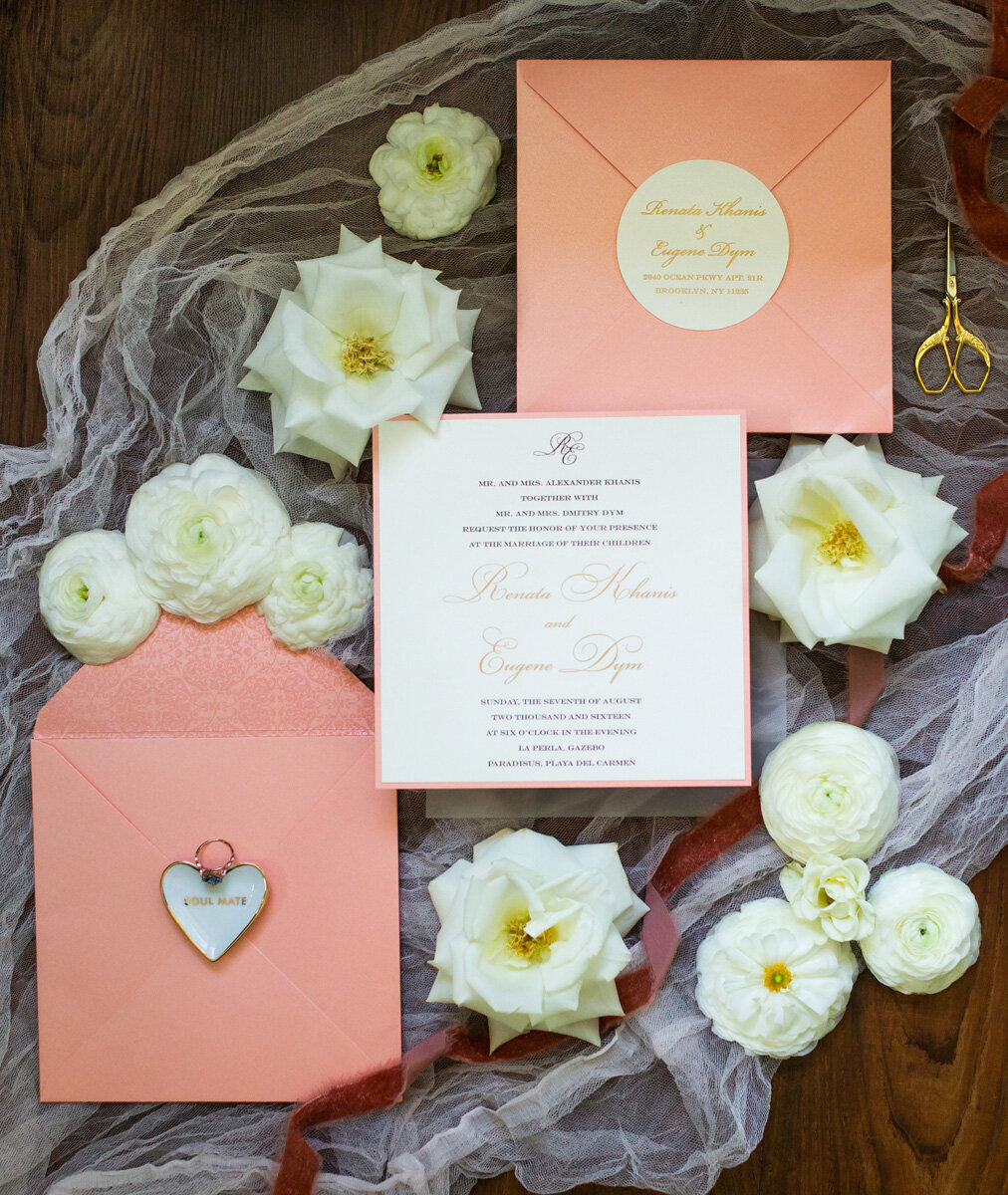 wedding stationery custom invitation suite plume and stone 31