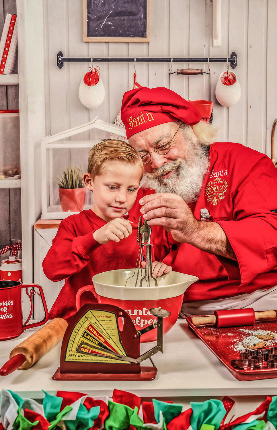 baking with Santa photos