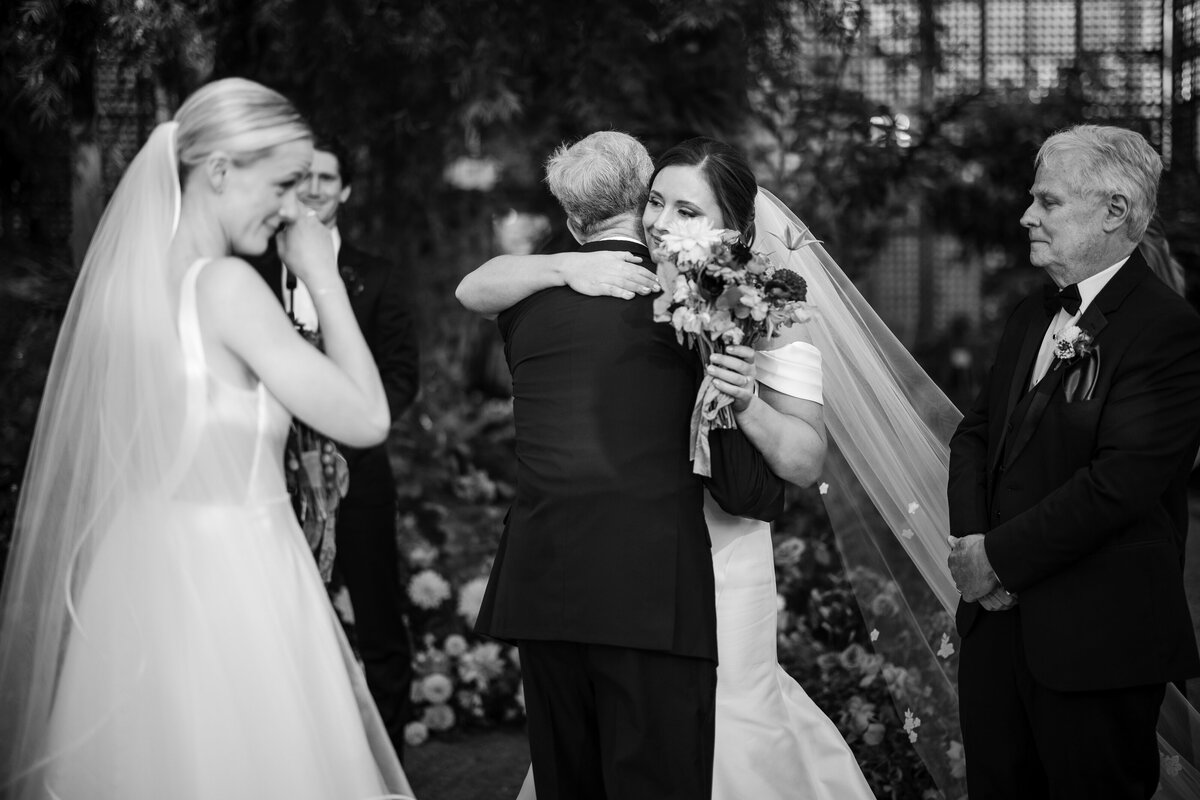 Dark and moody wedding photography at a  Fairmount Park Horticulture Center wedding