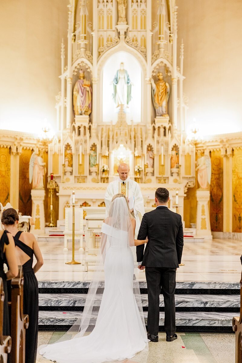 Wedding Ceremony at St. Mary’s in Evansville107