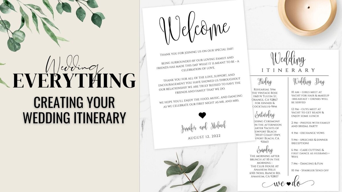 16. Creating Your Wedding Itinerary