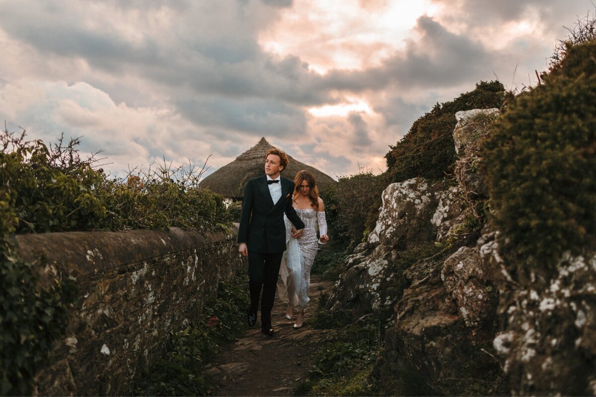 realxed winter wedding in Devon 