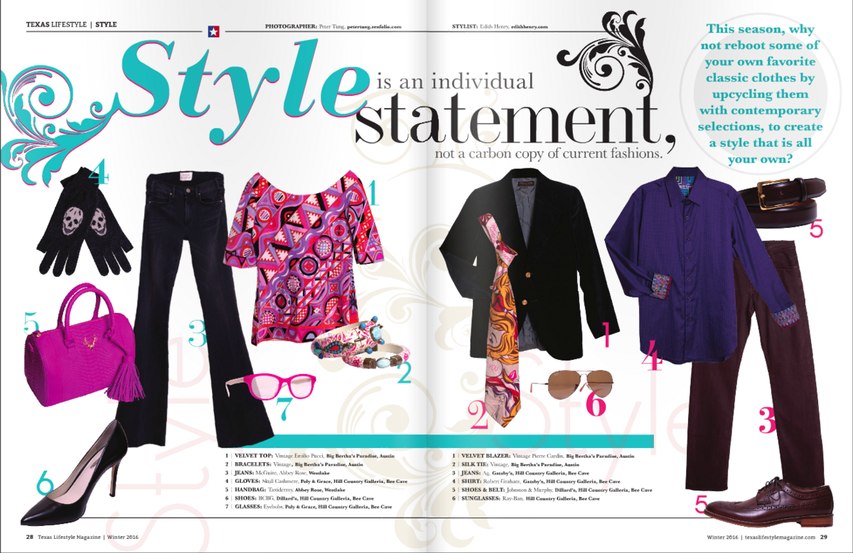 Fashion magazine-flat lay-styling
