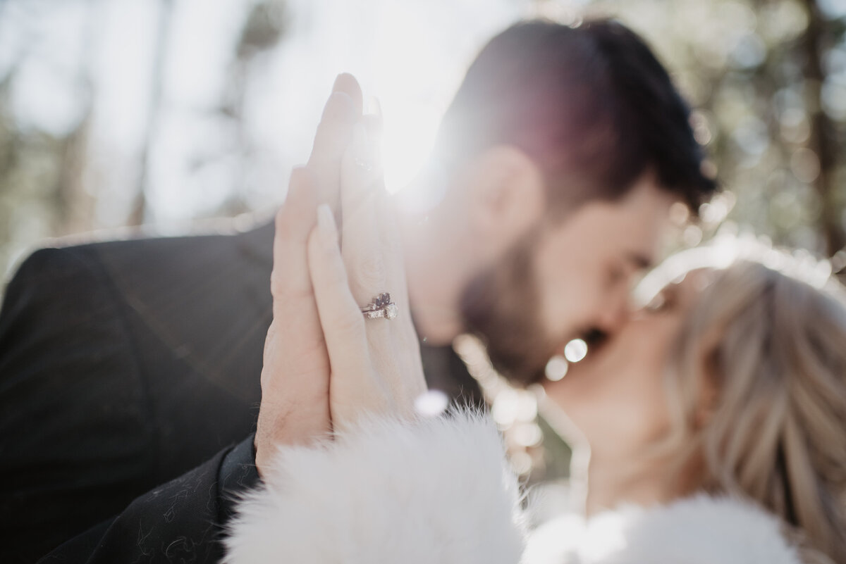 Jackson Hole Photographers capture close up of wedding rings