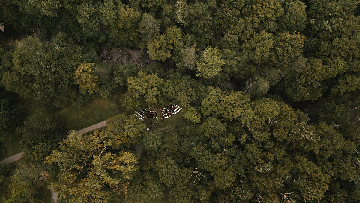 drone wedding coverage