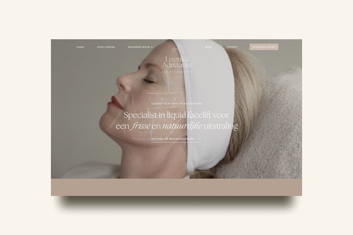 Showit website Dr Lizenka Adriaanse