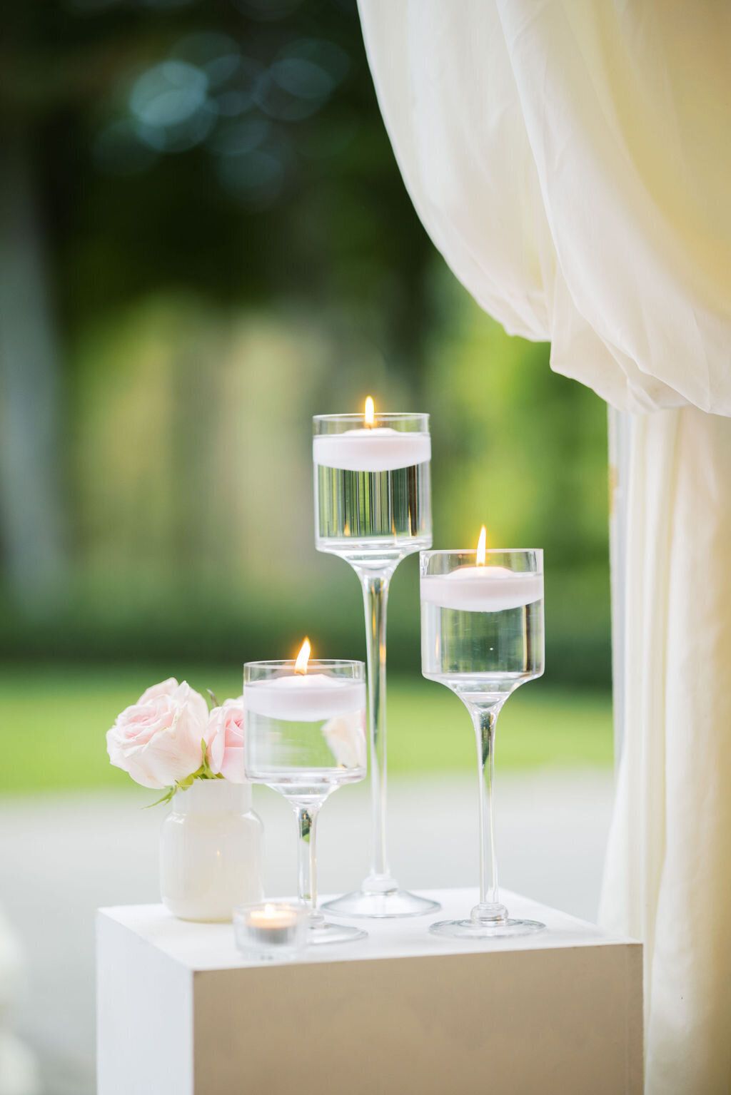 clear wedding candle services