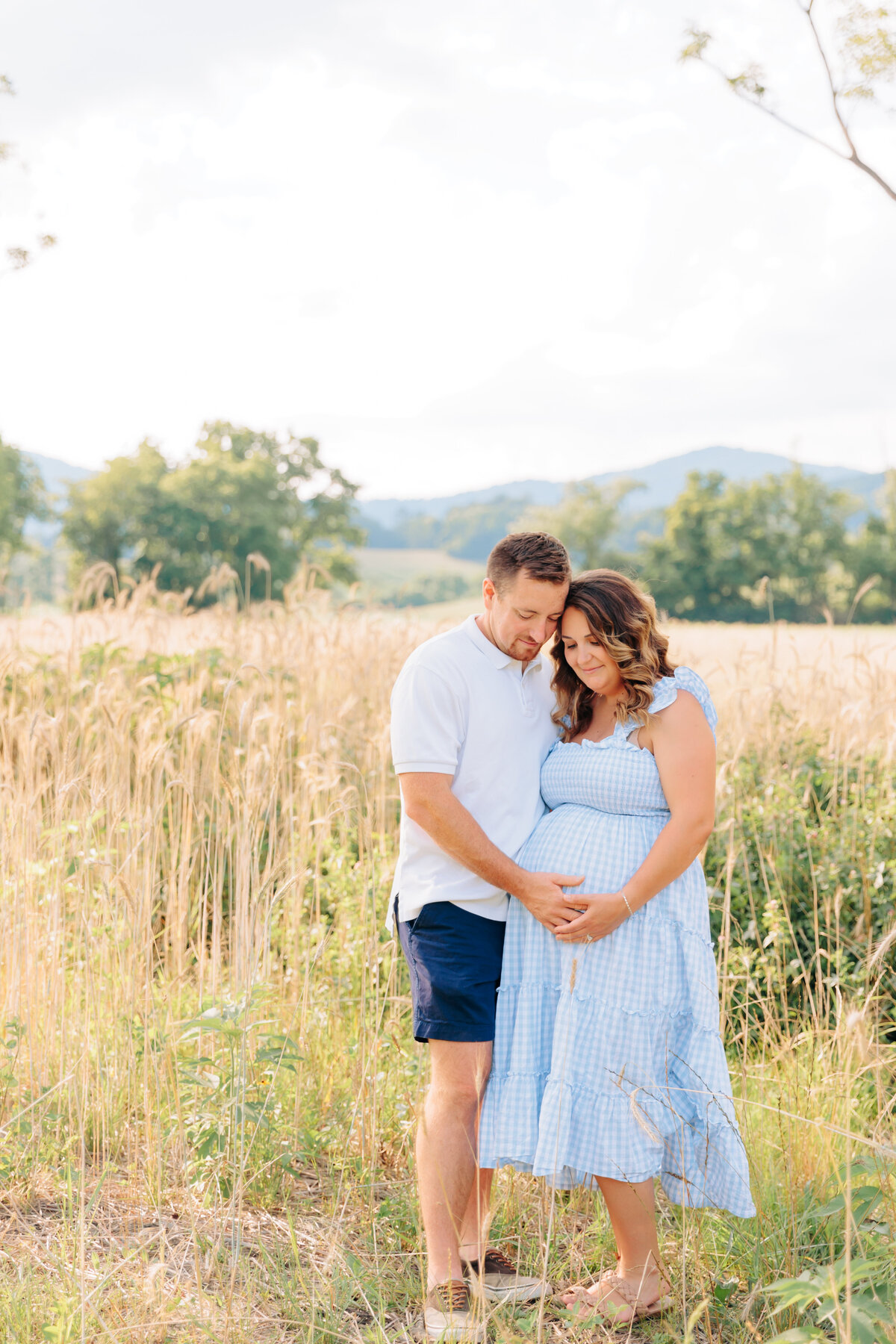 Outdoor Family Maternity photo session photographed by Asheville Maternity and Newborn Photographer Rachel Marie Photography
