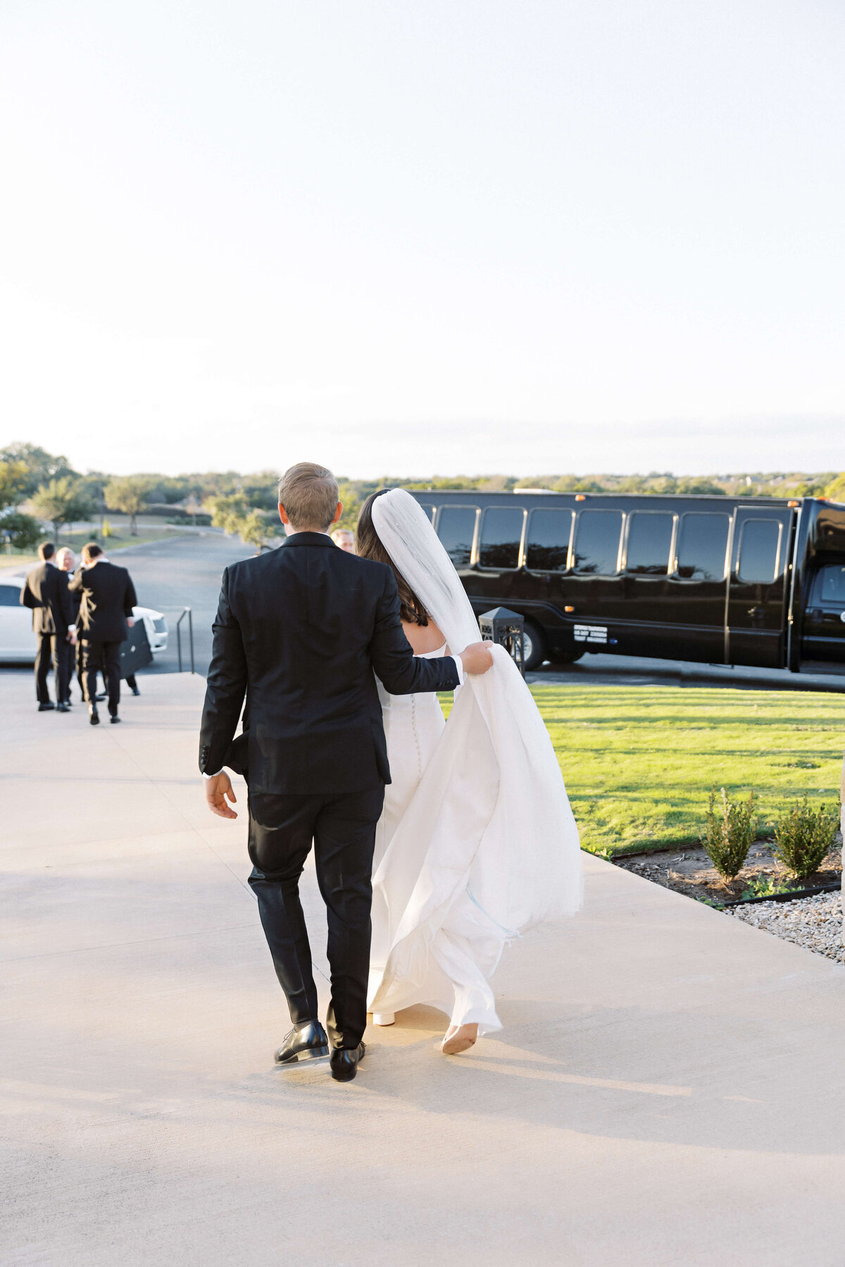 bride and groom leaving their ceremony