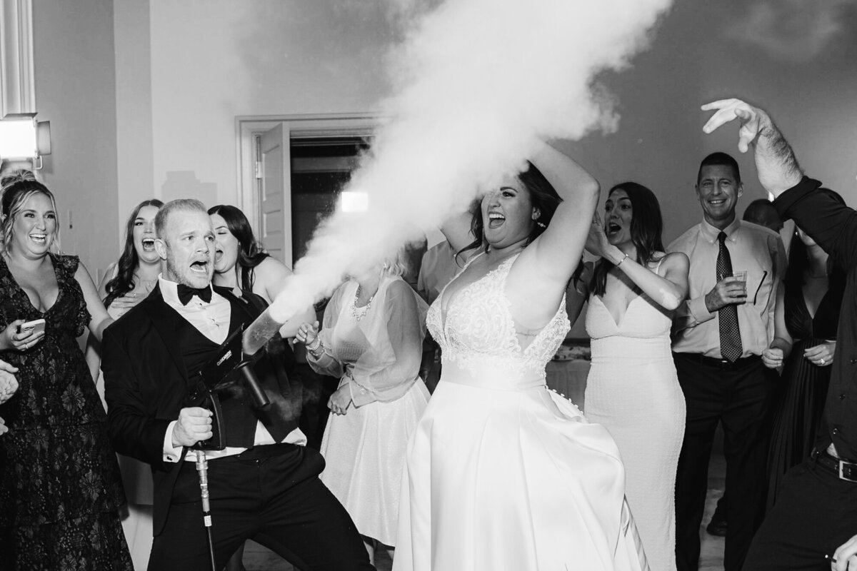 bride and groom dance at their wedding reception at The Westin Great Southern in Columbus, Ohio