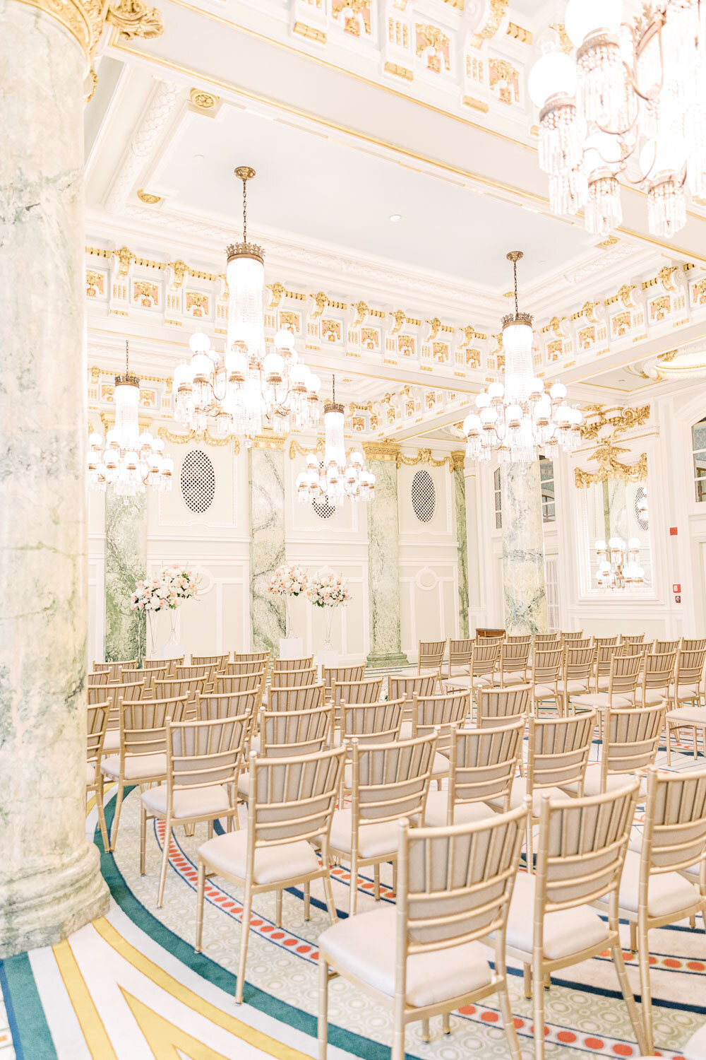 Luxurious wedding reception setup