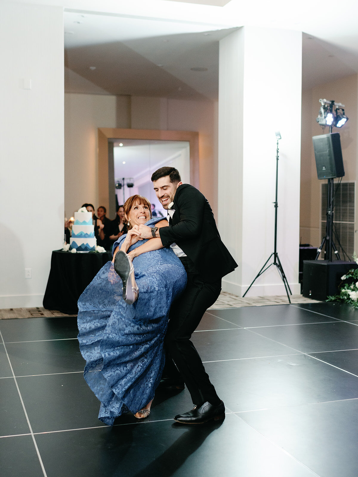 Mother and son share dance at Hotel washington wedding reception