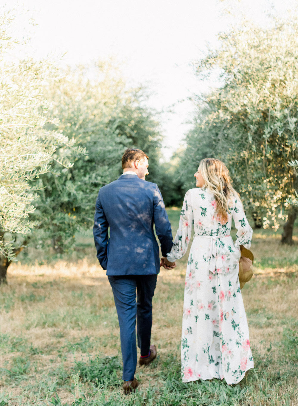 California Olive Grove Engagement in Napa Valley