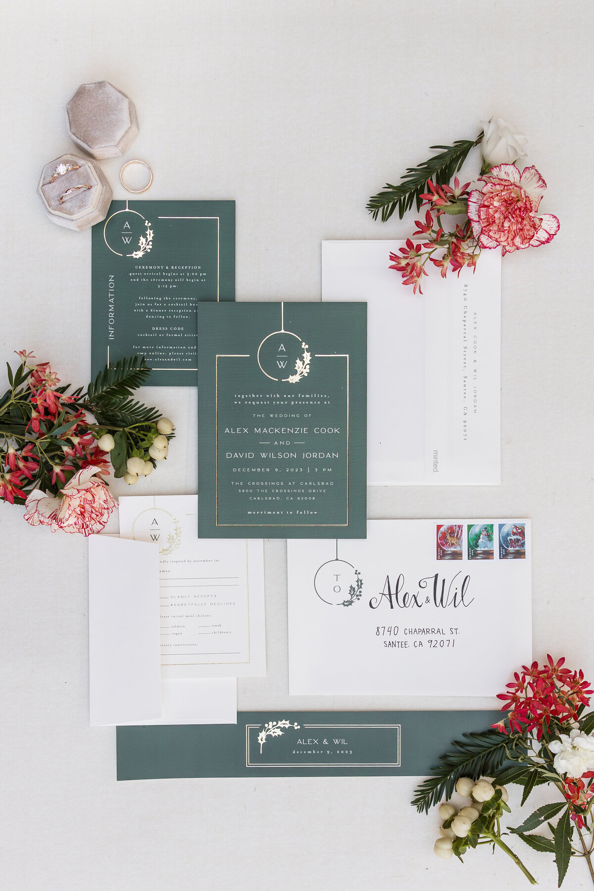 Christmas-invitation-flat-lay