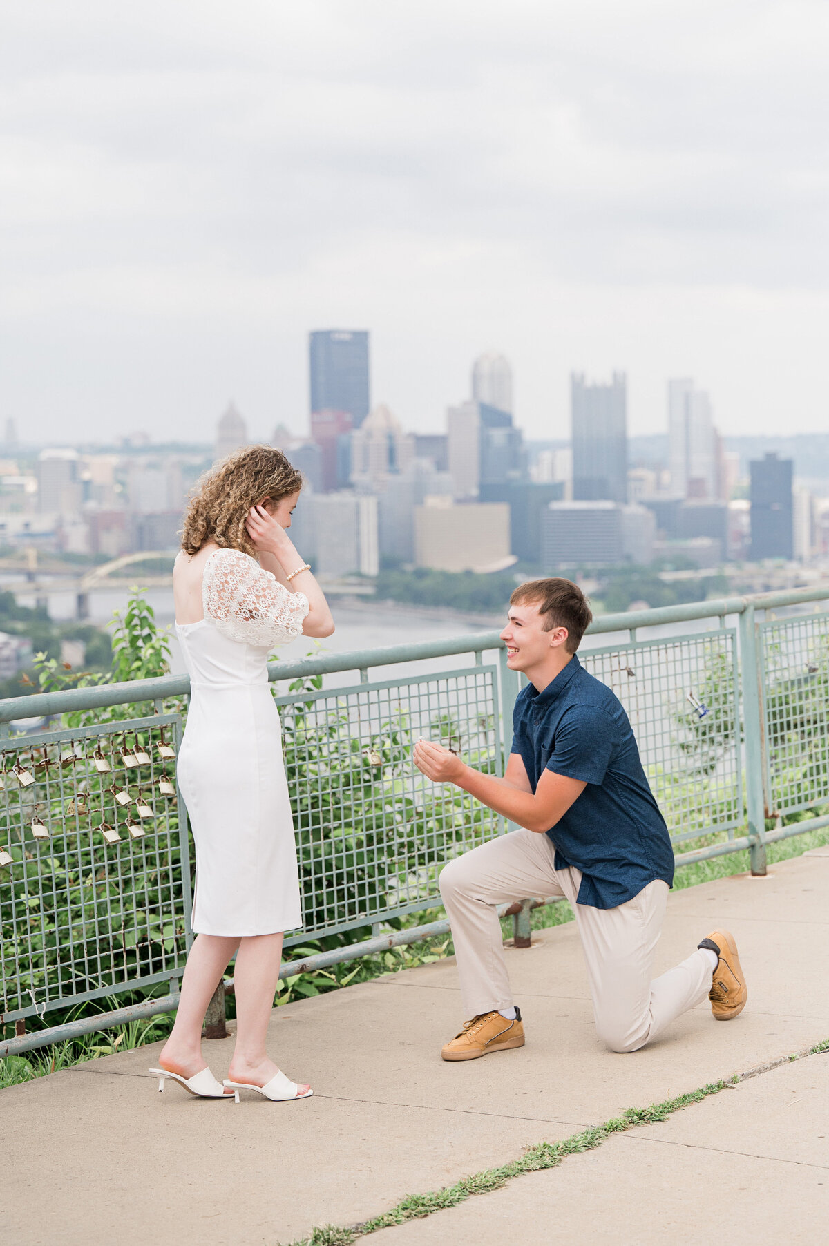 surprise engagement proposal on west end overlook