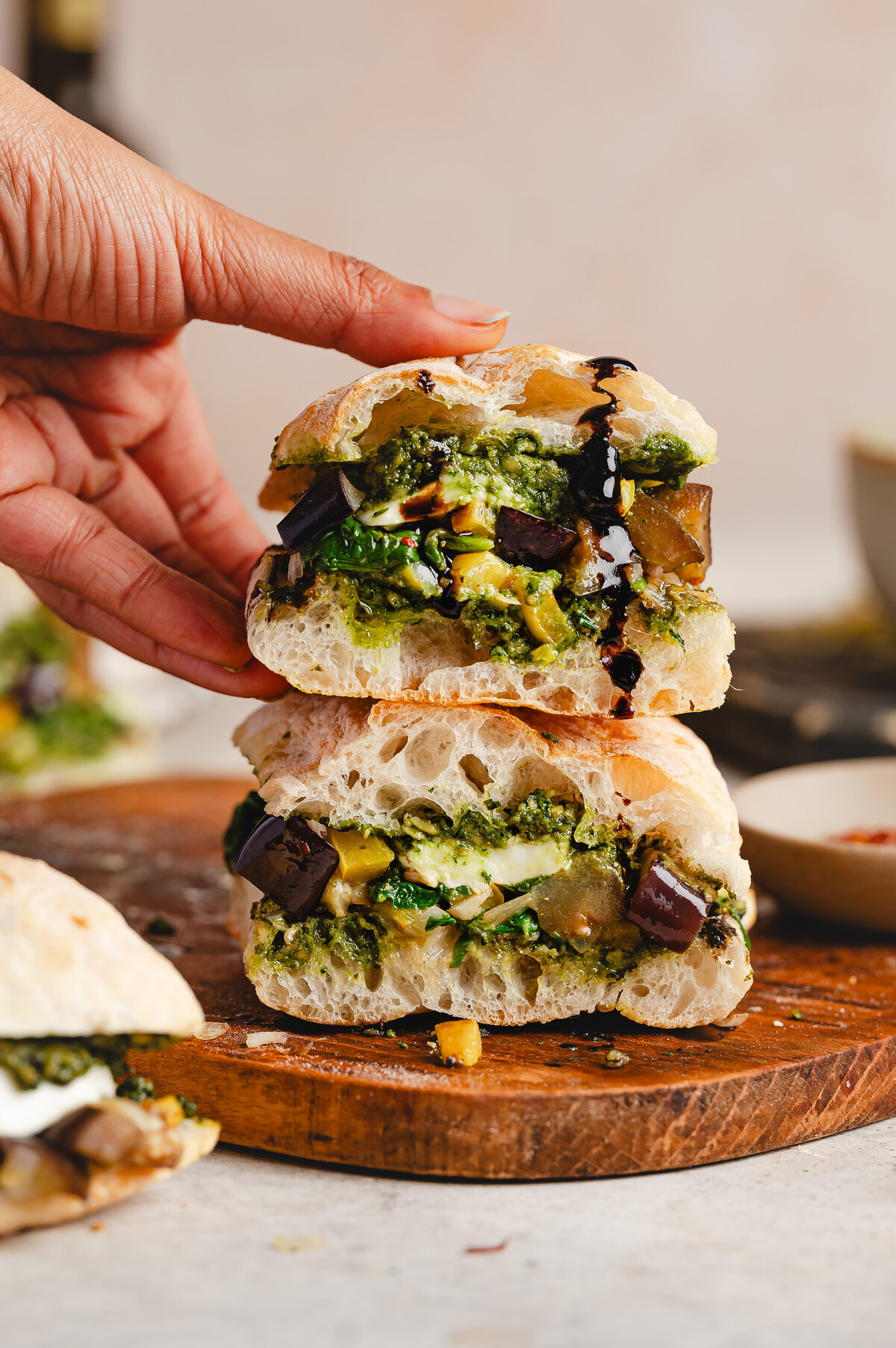 Eggplant paninis with pesto-17